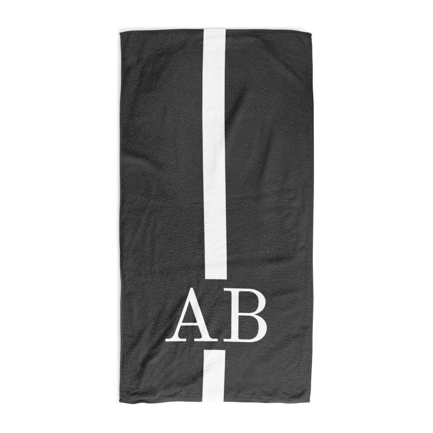 Initial Stripe Personalised Towel